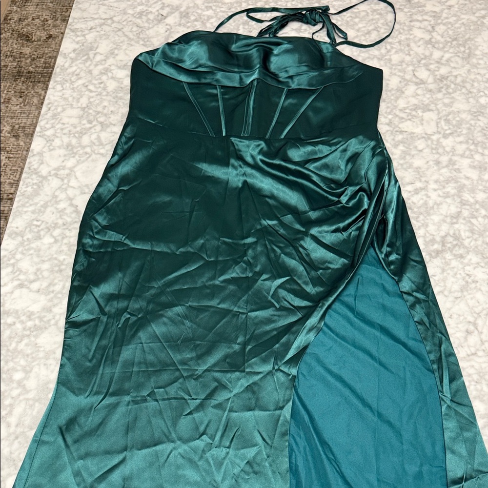 Dress Barn Strapless Teal Dress